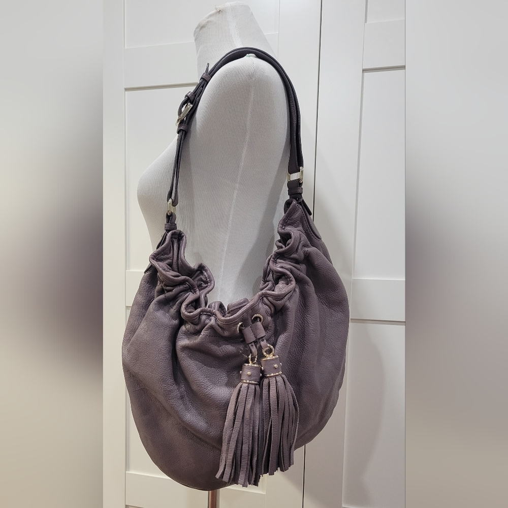 LOFT leather tassel shoulder bag